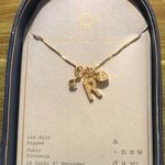 A New Day  NWT 14K Gold Dipped Charm Initial "R" Pendant Necklace Photo 0