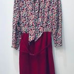Ann Kirk Vintage floral dress with belt sz 14. Multi Photo 0