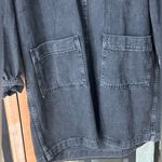 Madewell  Denim long sleeve mini dress Patch Pocket Popover Shirt charcoal dark Photo 7
