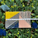 SUPER CUTE BOHO HAND BAG/ POUCH WITH ZIPPER & POM POMS Blue Photo 7