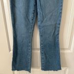 Paige  Femme‎ Jeans High Rise Bootcut Raw Hem Medium Wash Size 25 Photo 2