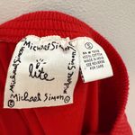 vintage michael simon Red Christmas Holiday Embroidered Maxi Skirt Small Photo 3