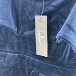 Lulu's I’m Enchanted Navy Blue off the shoulder velvet Maxi Dress S high slit Photo 11