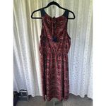 Athleta Martinique Mediterranean Sicilian Printed Faux Wrap Back Tassel Dress M Photo 3