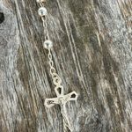 Vintage‎ Plain Bead Rosary Real 925 Sterling Rosario Silver Photo 3