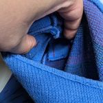 Vtg 1980s Divine Knits by Judit Blue Cotton Geometric Knit Pullover Sweater L Size L Photo 2