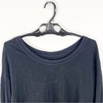 Free People WE THE FREE Charcoal Drop Shoulder Purple Stitching Long Sleeves Top Photo 9