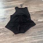 Pretty Little Thing  BLACK SLINKY ASYMMETRIC CUTOUT SLEEVELESS Bodysuit NWT #46 Photo 4