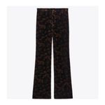ZARA ✨ The Charlotte Sz Medium Pants Women Floral Velvet Wide✨ Photo 4