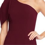Dress the Population Tiffany One Shoulder Bow Detail Midi Sheath Large Burgundy Photo 3