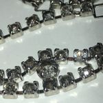 Vintage Silver Tone Smoky Gray CZ Rhinestone Classic Formal Bracelet Photo 5