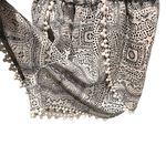 Xhilaration Xhileration black and cream abstract print romper shorts jumpsuit size medium Photo 3