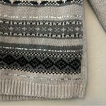 Old Navy womens gray fair isle crewneck knit sweater with sequins size small Photo 13