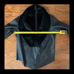 Reversible black faux leather/fur oversized coat L Size L Photo 9