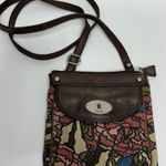 Fossil  Key-Per crossbody Purse Handbag Floral Small Boho Hippie Artsy Retro Photo 0