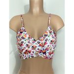 New. Verdelimon floral/bird wrap bikini top. Medium. Retails $198 Red Photo 3