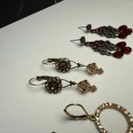 Rhinestone Pierced Earrings Lot Of 4 Some Dangle Drop 1 Signed NR Photo 12
