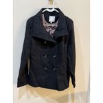 Thread & Supply Coat Double‎ Breasted Peacoat Hunter Black Wool Blend Size XL Photo 2