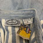 Bonjour NWT VINTAGE  striped tie front top fringe Photo 4