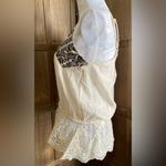 Gimmicks by BKE NWT  Boho Embroidered Lace Peplum Top Photo 4