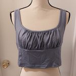 Cider NWOT Dusty Blue  Crop Top Photo 0