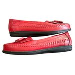 Dr. Scholls Red Leather Double Air-Pillo Insole Loafers Size 8W EUC Photo 4
