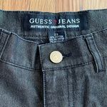 Guess Jeans Vintage 90’s black gold metallic thread Bootcut high rise jeans 29” Photo 7