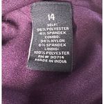 MSK Purple Illusion Keyhole Lace Faux Wrap Long Formal Gown Dress 14 Stretch NEW Photo 12