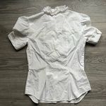 Diane Von Furstenberg  White Kailey Puff Sleeve Ruffle Button Down Top Cotton 4 Photo 1