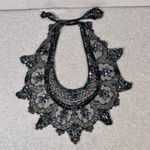Vintage Black Beaded Sequin Collar Necklace Shawl Elegant Draping Photo 0