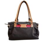 Kate Spade  Vintage Brown Nylon & Tan Leather Trim & Handled Women's Satchel Photo 0