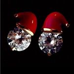 Festive Red Santa Hat Earrings Photo 3