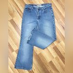 American Eagle VINTAGE Flare Leg Jeans Distressed Low Mid Rise 90s Y2K Size 12 Photo 1