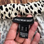 Streetwear Society Women's Leopard Print Beige Flare Shorts Size Medium Photo 5