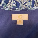 Charming Charlie  Blue Link Print 3/4 Sleeve Dress Photo 4