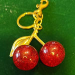 Beautiful red cherry purse, charm, and keychain​ Photo 0