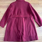 Kate Spade BURGUNDY PEARL BUTTONS A-line Wool Blend Coat size XL Photo 12