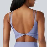 Halara NWT Purple UltraSculpt Double Strap Twisted Backless Yoga Tank Top Photo 1