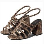 Free People ‎ Colette Cinched Heel Python Snakeskin Size 36.5 Sandal Photo 2