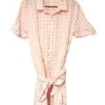 Lisa Marie Fernandez x Target Pink Gingham Dress Button Front Tie Waist Size XL Photo 0