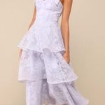 Lulus  Glamorous Sweetie Lavender Burnout Tie-Strap Bustier Midi Dress Photo 2