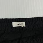 ALC Frank A.L.C Pants Women's 6 Black Double Waist Trouser Leather Elastic Waist Photo 1
