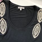 Walter Baker Grey Short Sleeved Top: Ivory Lace Photo 3
