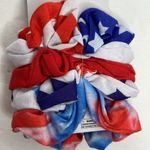 American Flag Tie Dye Hair Scrunchies 5 PC Set Photo 2