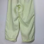 J.Jill NWT Love Linen Relaxed Pants Sz Large Lemon Lime Cuffed Hem Photo 9