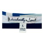 Accidentally in Love Junior’s Large- EUC-Blue & White Chevron Dress- Lined Photo 2