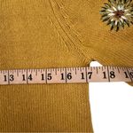 Skye’s The Limit Mustard Yellow Floral Embroidered Statement Sleeve Knit Small Photo 3
