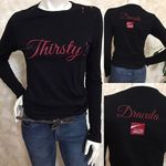 Boutique Thirsty Dracula Long sleeve comfy Tee Photo 1