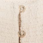 ZARA NWT Ruffled Cream Knit Burton up Cardigan Gold Buttons- Medium Photo 1