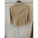 Petite Sophisticate Stretch Beige Zip Front Cropped Jacket Blazer Womens Size 4 Photo 3